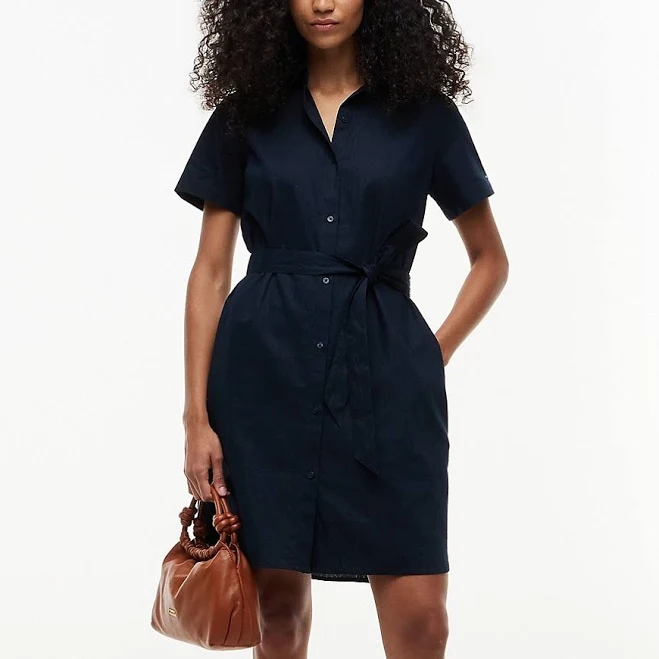 dress Tommy Hilfiger Women's Belted Linen-Cotton Blend Shirtdress Tommy Hilfiger $64.5