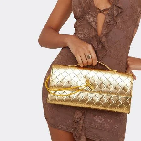 bag Tori Woven Rectangle Faux Leather Clutch Bag EGO Shoes US $34.3