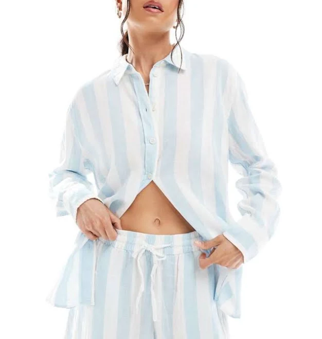 matching set Vero Moda linen touch oversized shirt ASOS $34.17