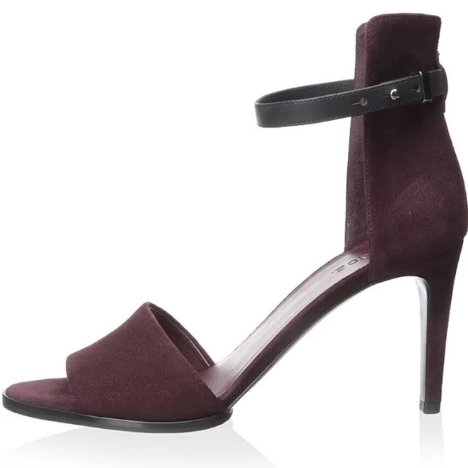 sandals Vince Adley Burgundy Suede High Heel Ankle Strap Sandals Size 10 eBay - nastlife25 $77.99
