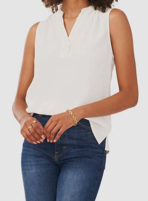 top Vince Camuto-V-neck Sleeveless Blouse eBay - truehabit $19.48