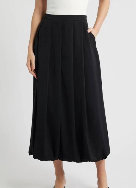 skirt Vince Camuto Women's Pleated Bubble Hem Midi Skirt Nordstrom $53.55