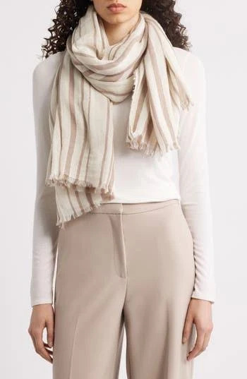 accessory Vince Variegated Stripe Scarf Nordstrom Rack $64.97
