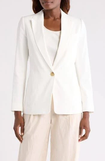 matching set Vince Women's Linen-Blend Single-Breasted Blazer Nordstrom Rack $89.23
