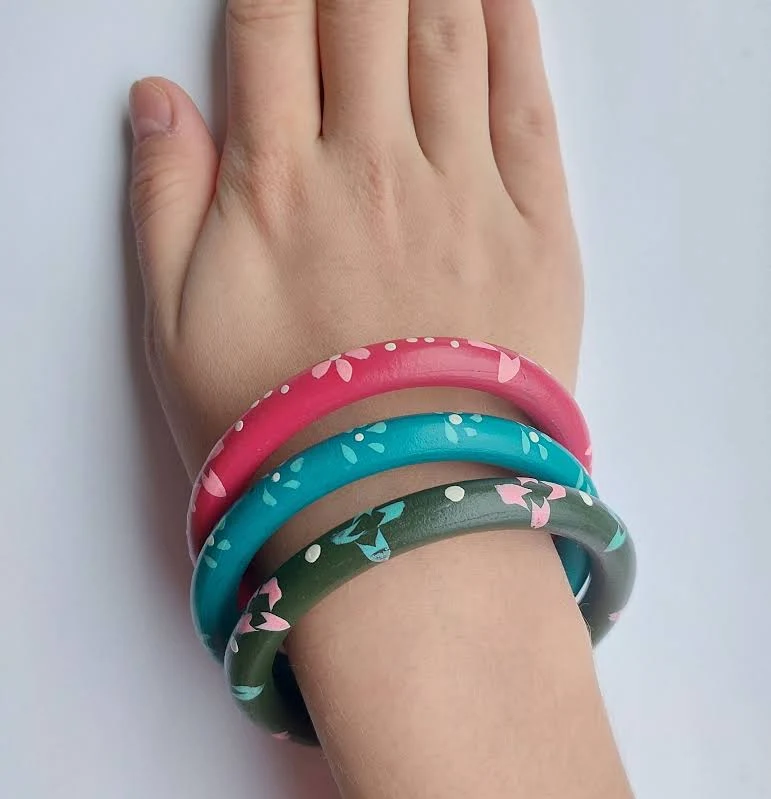 accessory Vintage Boho Wooden Bangle Bracelet Etsy - Seller $18.34