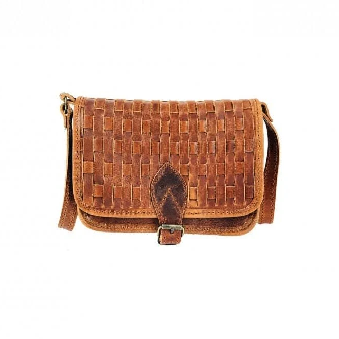 bag Vintage Woven Leather Cross Body Braided Stitch Saddle Handbag Etsy - BeautifulGreekStatue $129.76