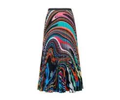 skirt Wild Cosmos Emily Oli Paint Pleated Midi Skirt Multi Color OS Karina On Canyon $178