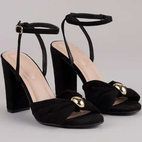 shoes Windsor Chic Streak Faux Suede Block Heels Windsor $30.9