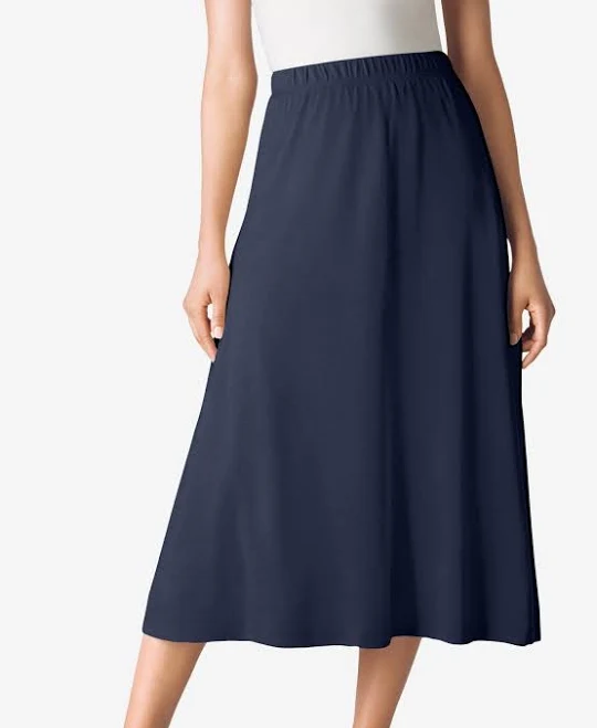 skirt Woman Within Women's 7-Day Knit A-Line Skirt Woman Within $9.99