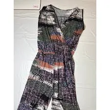 jumpsuit Womens Abstract Geometric Print Sleeveless Wide Leg Surplice Jumpsuit Multicolor eBay $25