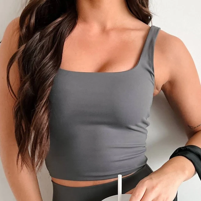 top Women's Birmingham Square Neck Crop Tank NanaMacs $16.99