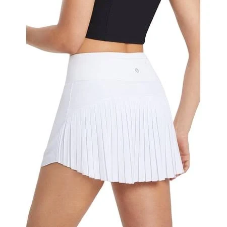 skirt Women's High-Waisted Pleated Tennis Skirt with Shorts Pockets Walmart - Baleaf $23.99