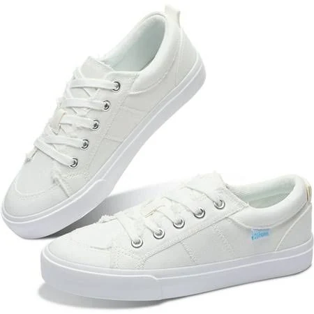shoes Women's Lace-Up Canvas Sneakers Walmart - Obtaom Shoes $23.99