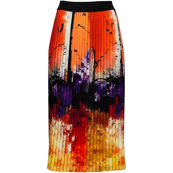 skirt Women's Lalipop Design Colorful & Abstract Print Pleated Midi Skirt Wolf & Badger $374