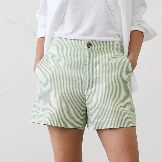 shorts Women's Linen-Blend High-Rise Shorts Banana Republic Factory $30