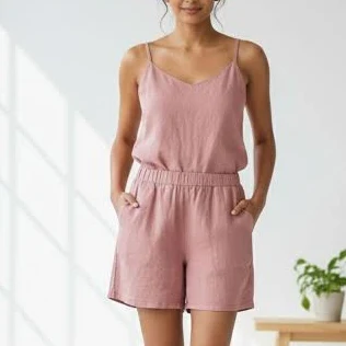 romper Women's Minimalist Linen Romper Etsy - Seller $95.99