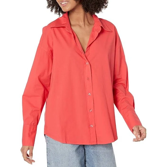 top Women's Monrow Poplin Shirt 6pm.com $50.4