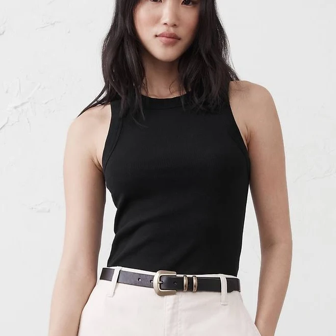 crop top Women's Ribbed Racer Tank Banana Republic Factory $18
