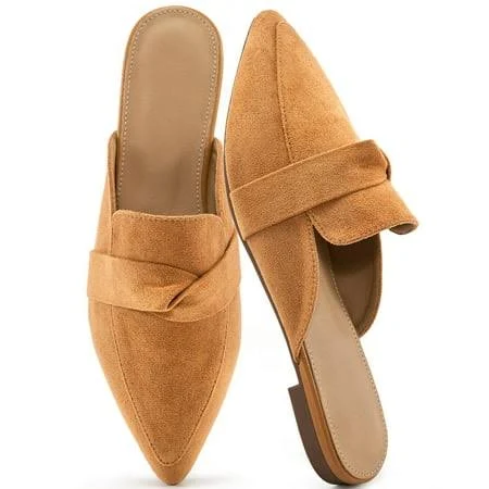 shoes Women's Slip-On Pointed Toe Backless Loafers Walmart - Ecetana $20.99