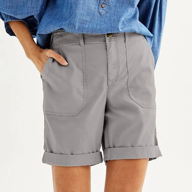 shorts Women's Sonoma Goods For Life Utility Bermuda Shorts, Size: XS, Ideal Gray Kohl's $25.49