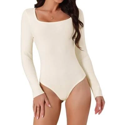 top Women's Square Neck Long Sleeve Sweater Bodysuit Target $39.99
