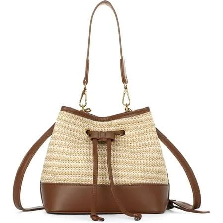 bag Women's Straw Drawstring Shoulder Bag Walmart - esunarty Direct $20.99