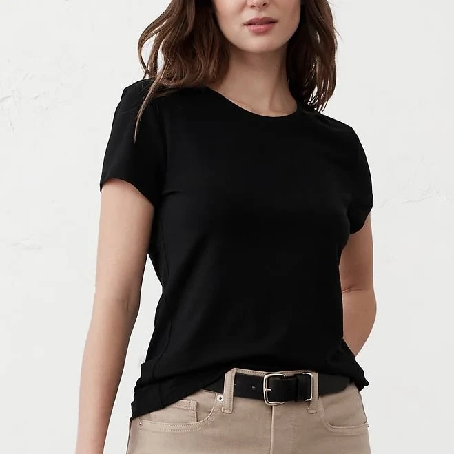 t-shirt Women's Timeless Crew-Neck T-Shirt Banana Republic Factory $15