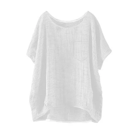 top Women's Trendy Linen Boat Neck Shirt Walmart - Vinsonshop $12.29