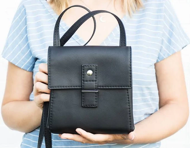 bag Women's Vegan Leather Square Crossbody Bag Etsy - GoodMoodMoon $45