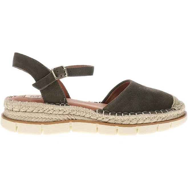 shoes Womens Verona Espadrille Ankle Strap Flats Green Casual shoebacca.com $54.97