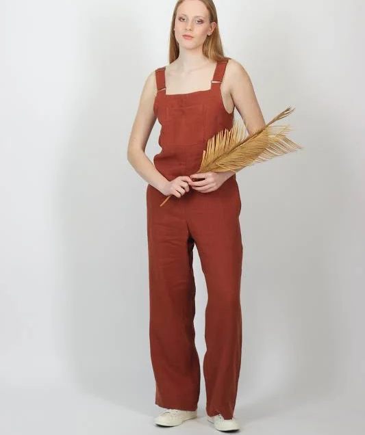 jumpsuit Women's Wide Leg Linen Jumpsuit with Pockets and Waist Ties Etsy - Seller $145.4