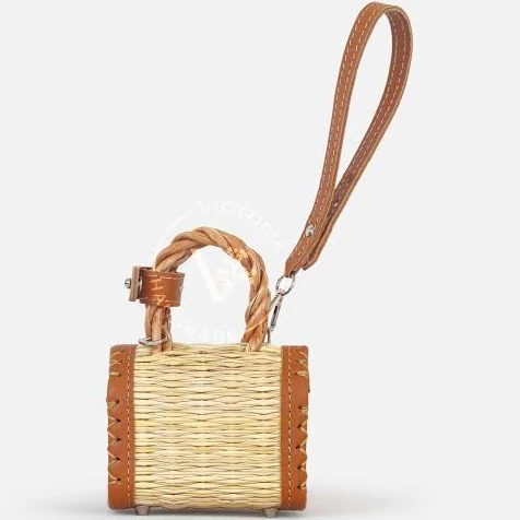 bag Woven Straw Crossbody Bag with Micro Wicker Leather Accents Etsy - Seller $428.48