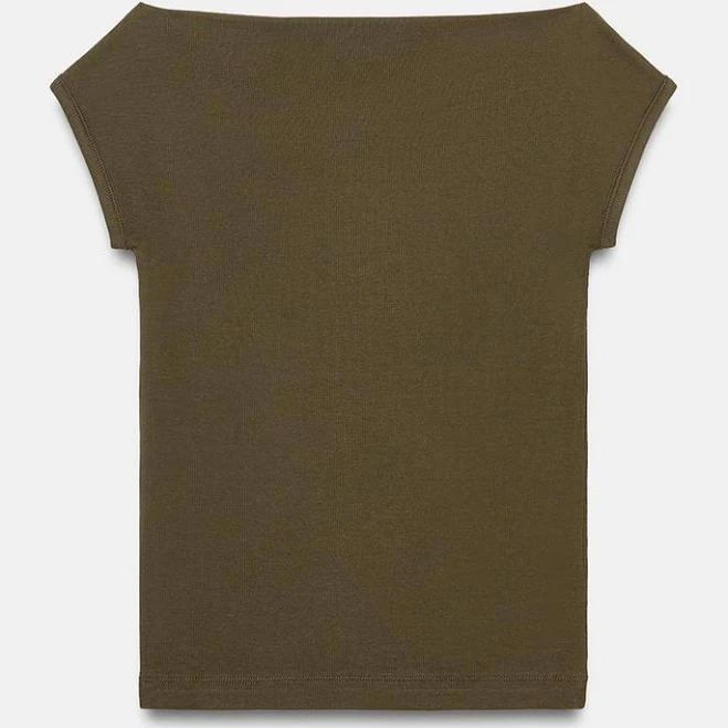 top Zara Boat Neck T-Shirt Zara USA $19.9