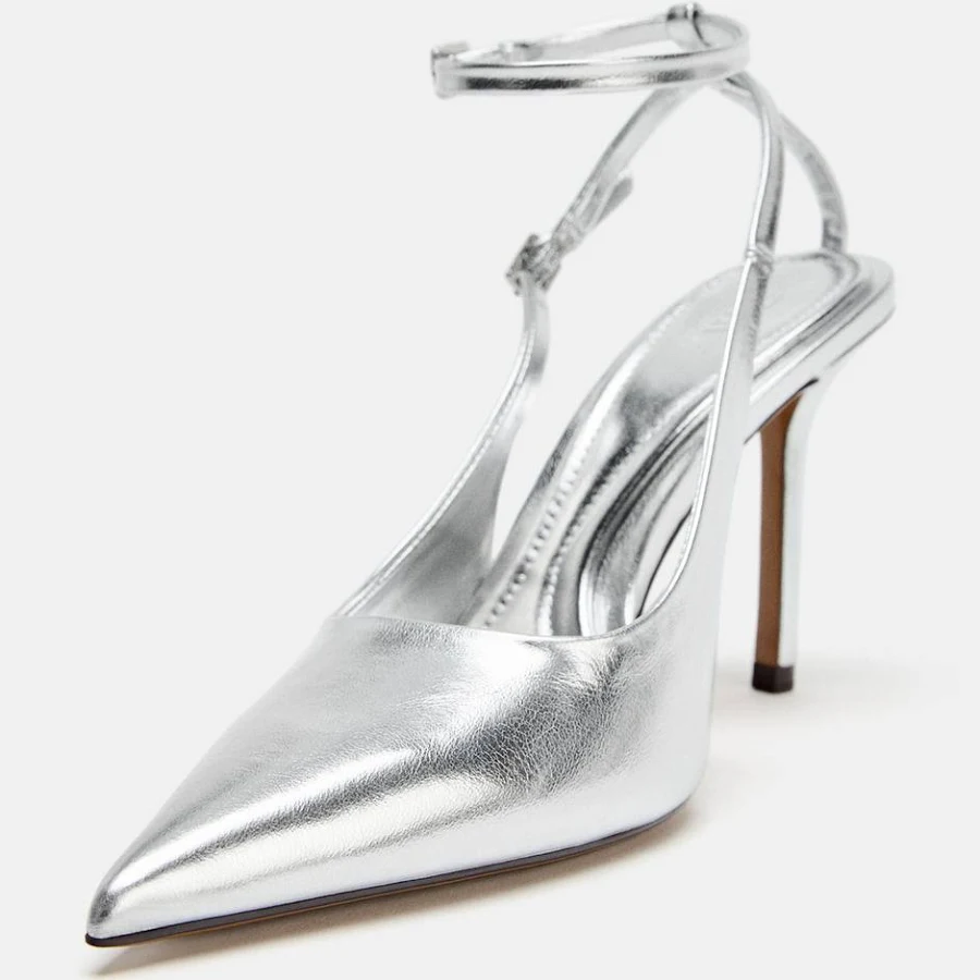 shoes Zara Metallic Slingback Shoes Zara USA $59.9