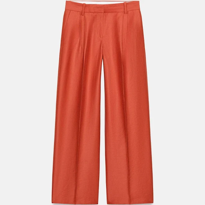 trousers Zara Pleated Straight Leg Pants Zara USA $59.9