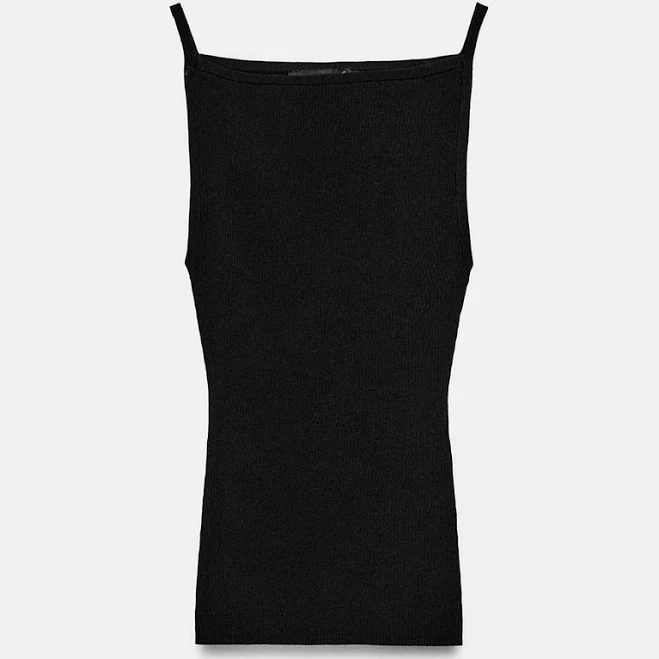 crop top Zara Ribbed Knit Halter Top Zara USA $35.9