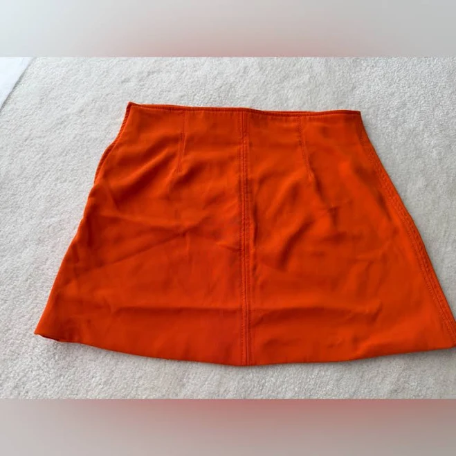 mini skirt Zara Skirts | Zara Vibrant Orange A-Line Mini Skirt | Color: Orange/Red | Size: M | Darynal's Closet Poshmark $25