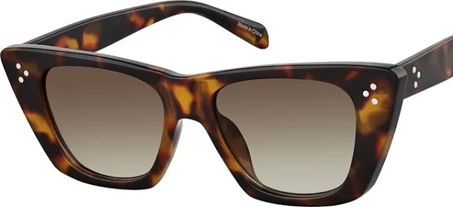 accessory Zenni Women's Retro Cat-Eye Tortoiseshell Sunglasses Zenni Optical $8.5