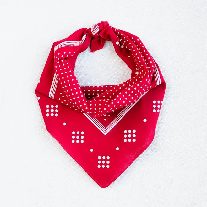 Hand Screen Printed Cotton Bandana