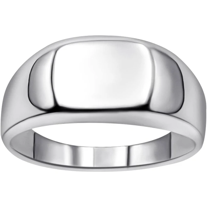 Sterling Silver Chunky Square Signet Ring