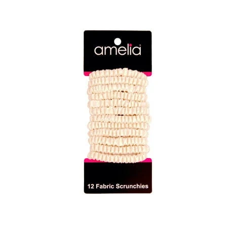 Amelia Beauty Skinny Jersey Scrunchies (12 Pack)