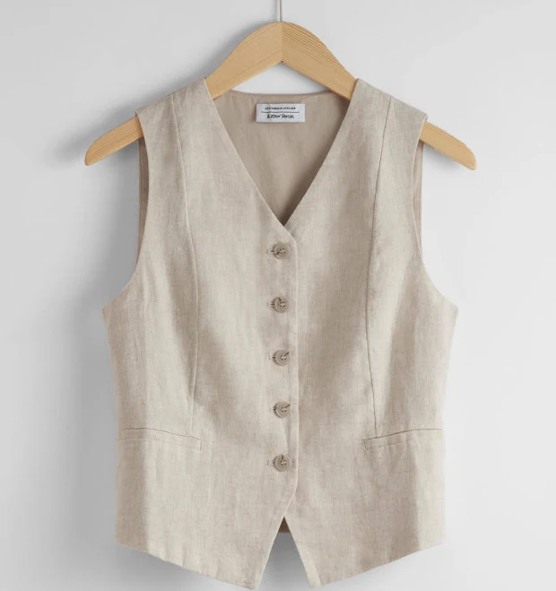 & Other Stories Tailored Linen Vest