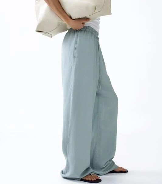 H&M Ladies Linen-Blend Pants