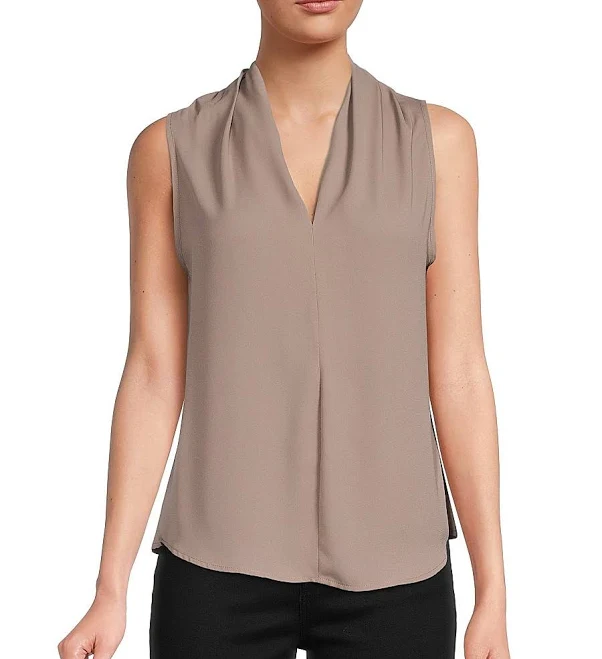 Renee C V-Neck Sleeveless Top
