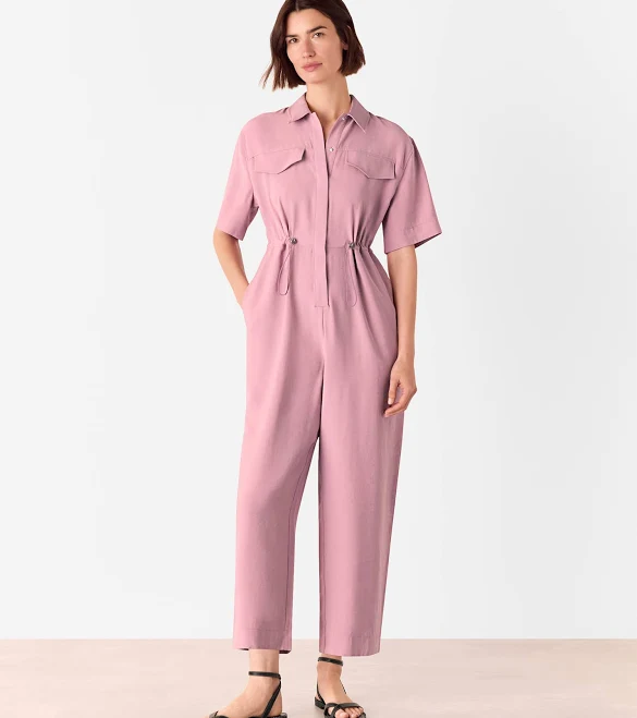 Whistles Short Sleeved Utility Jumpsuit
