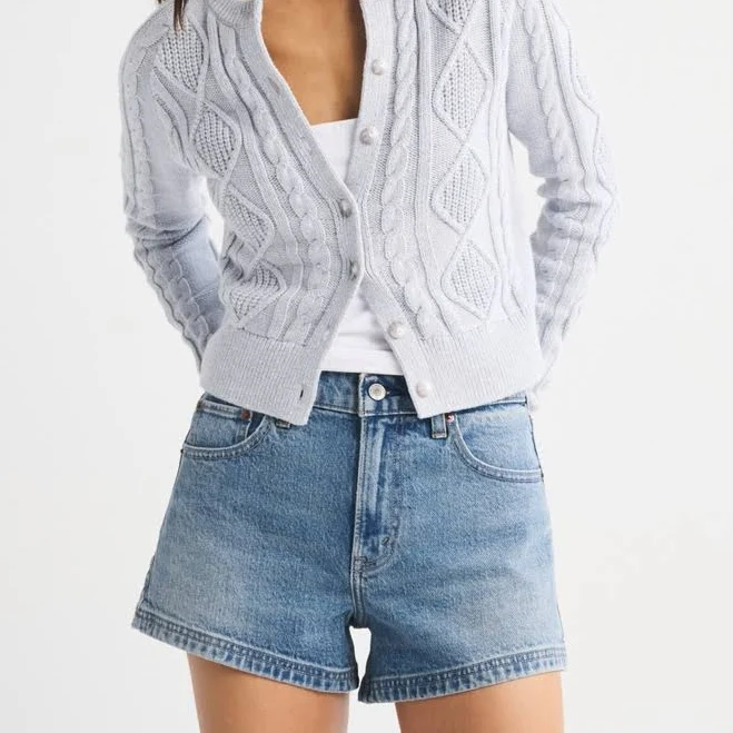 Abercrombie & Fitch Women's High Rise 90s Cutoff Shorts