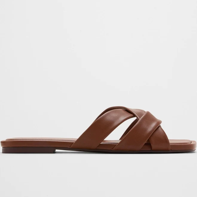 Women's Vegan Leather Crossover Sandal