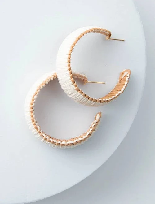 Natural Raffia Hoops