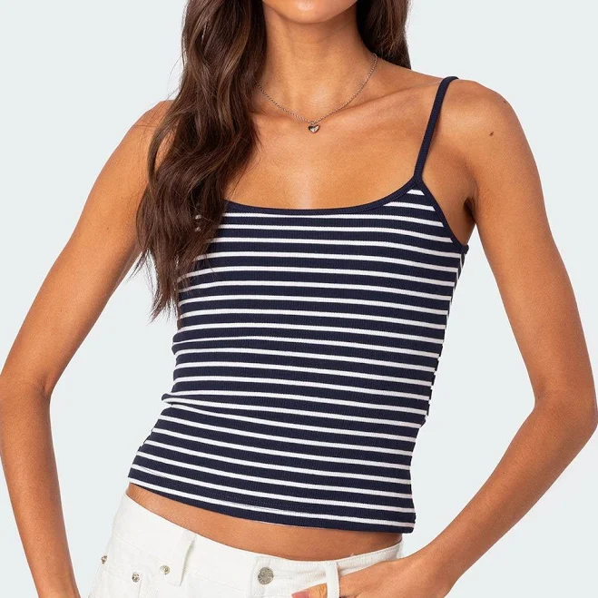 Edikted Women's Gretta Striped Ribbed Tank Top