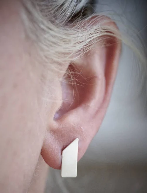 Sterling Silver Geometric Stud Earrings